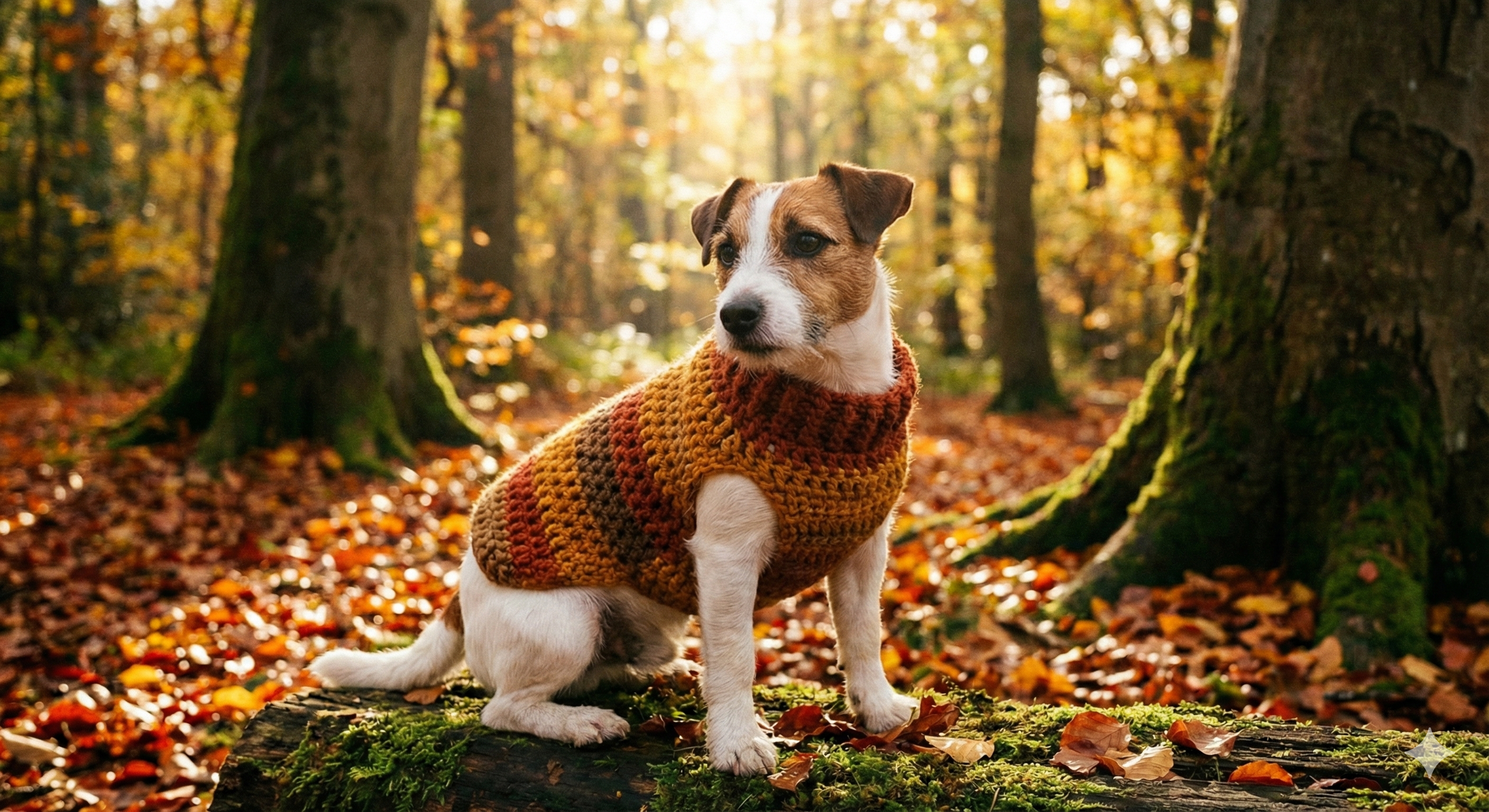 The "Autumn Walk" Crochet Dog Vest Pattern - Small size